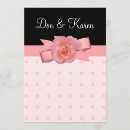 Convite Bolinhas Peachy do rosa que Wedding
