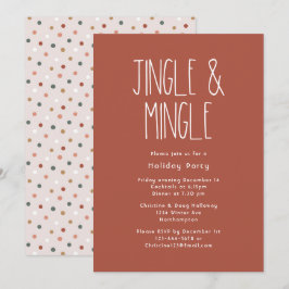 Convite Bolinhas Vermelha, Jingle e Mingle de Natal