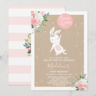 Convite Bolny Birthday Convoca Um Aniversário Coelhinho
