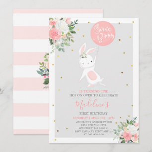 Convite Bolny Birthday Convoca Um Aniversário Coelhinho