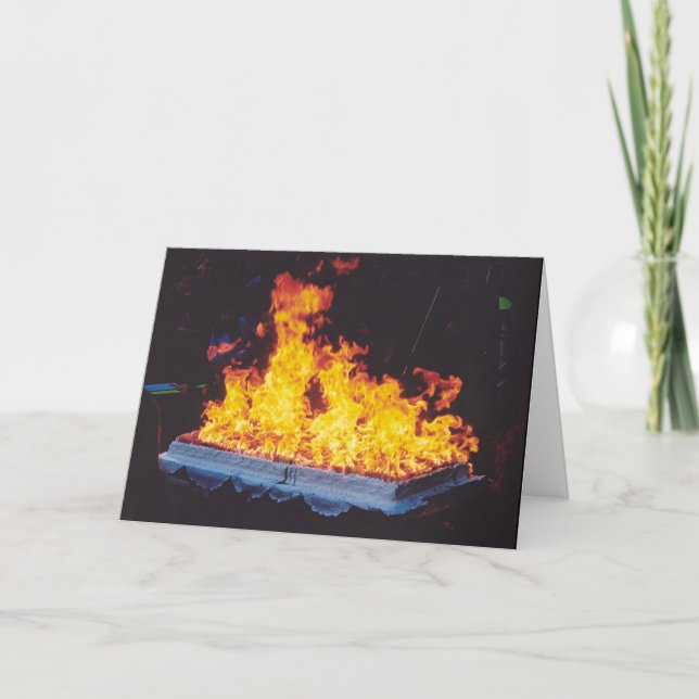 Convite Bolo ardente no parque da Nova Iorque (Frente)