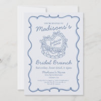 Bolo Coquette Coração Retro Laço Azul Brunch Nupci
