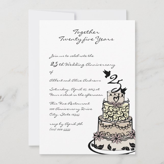 Convite Bolo de aniversário (Frente)