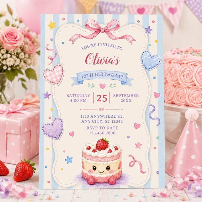 Convite Bolo de Aniversário Caprichoso Custom Colorido Fes (Criador carregado)