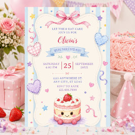 Convite Bolo de Aniversário Caprichoso Custom Colorido Fes