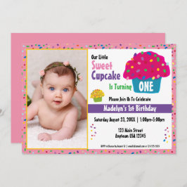 Convite Bolo de Aniversário com Granulado Congelado