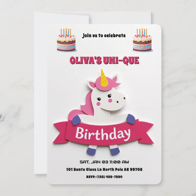 Convite Bolo de Aniversário da ONU (Frente)