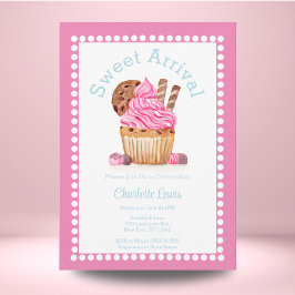 Convite Bolo De Aniversário De Chá De Bebê De Chocolate Co