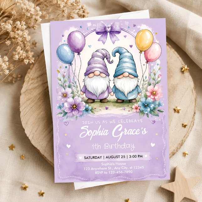 Convite Bolo de Aniversário de Primeiro Aniversário com No (Criador carregado)