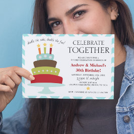 Convite Bolo de Aniversário Retro Celebrar Juntos | Aniver