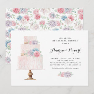 Convite Bolo de Bolo Cadeado Cor-de-Rosa