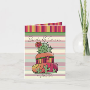 Convite Bolo de Casamento de Cacto