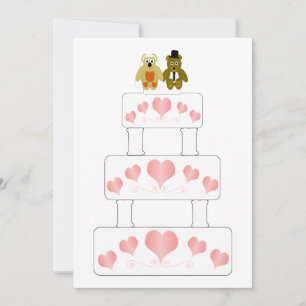 Convite Bolo de Casamento Recepção de Casamento