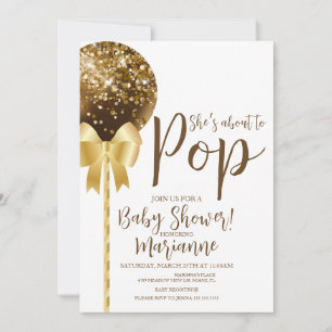 Convite Bolo de Chocolate em forma de Pop Pronto para Esto