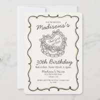 Bolo de Coquetel Retro Cardíaco com Arco bege - An