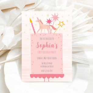 Convite Bolo de Nascimento do Unicórnio