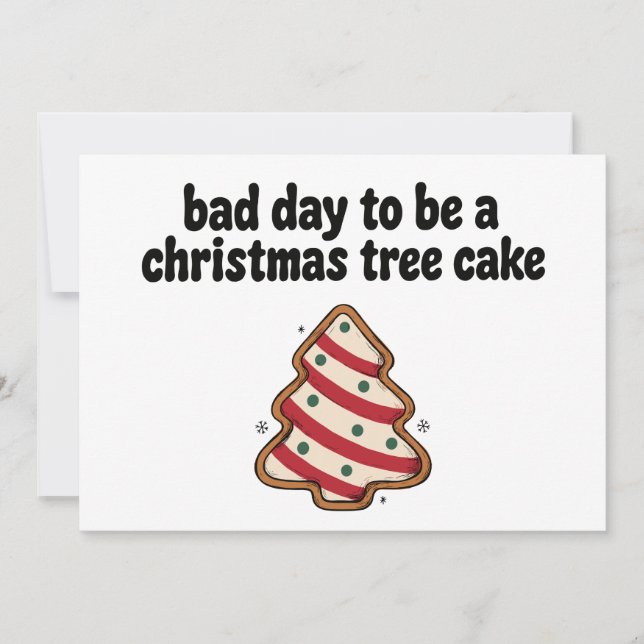 Convite Bolo de Natal em Forma de Árvore de Natal Biscoito (Frente)