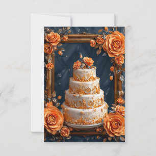 Convite Bolo de três andares decorado Celebração de Luxo �