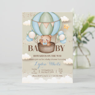 Convite Bolo de Urso de Pelúcia Baby Shower Oh Bebê
