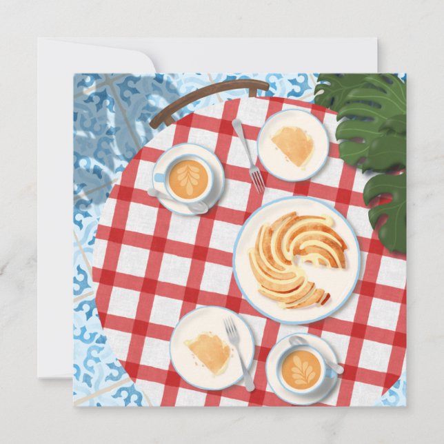 Convite Bolo e Café por Dois (Frente)