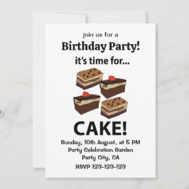 Convite Bolo, é hora do aniversário do Bolo