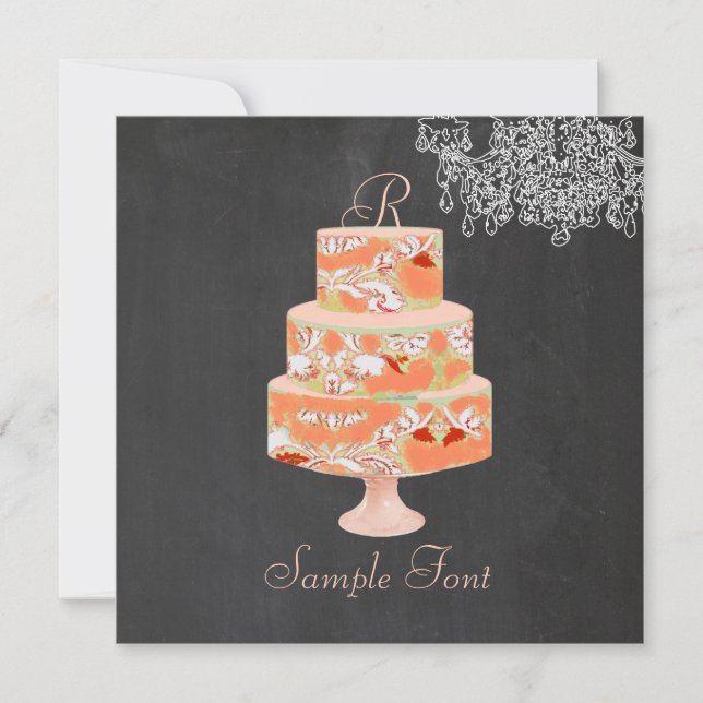 Convite Bolo floral de alcaçuz de PixDezines (Frente)