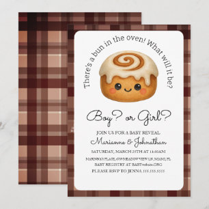 Convite Bolo Fofo no Forno Revelação do Bebê
