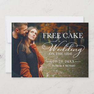 Convite Bolo Grátis Divertido Casamento Salvar A Data Foto