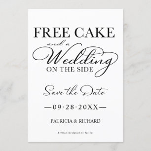 Convite Bolo Gratuito E Um Casamento Ao Lado Salvem A Data
