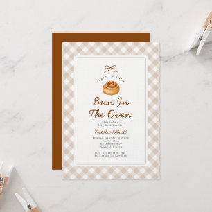 Convite Bolo no Forno Chá de Bebê Neutro em Relação ao Gên