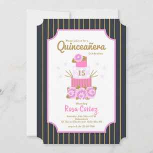 Convite Bolo Salgado Quinceañera