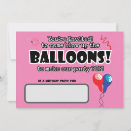 Convite BOLÔNIOS diversão bonitinha pronta para pop