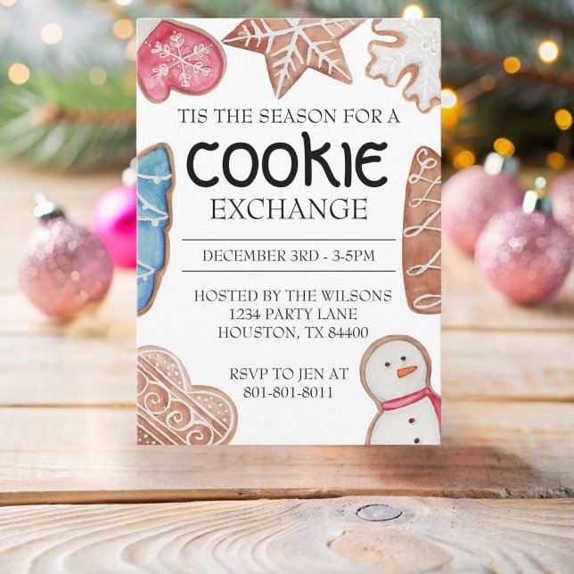 Convite Bolsa de Natal (Cookie Exchange Invitation)