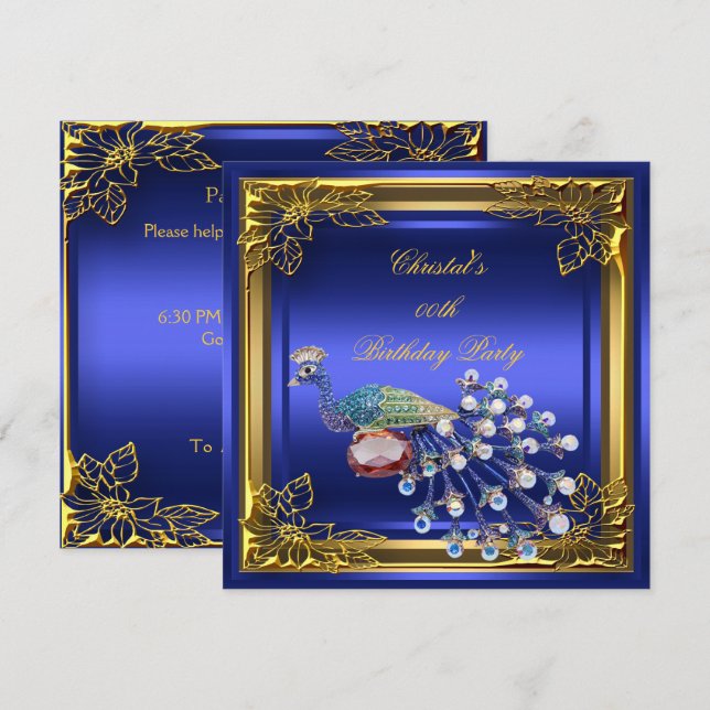 Convite Bolsa mensageifesta de aniversario elegante de Eli (Frente/Verso)