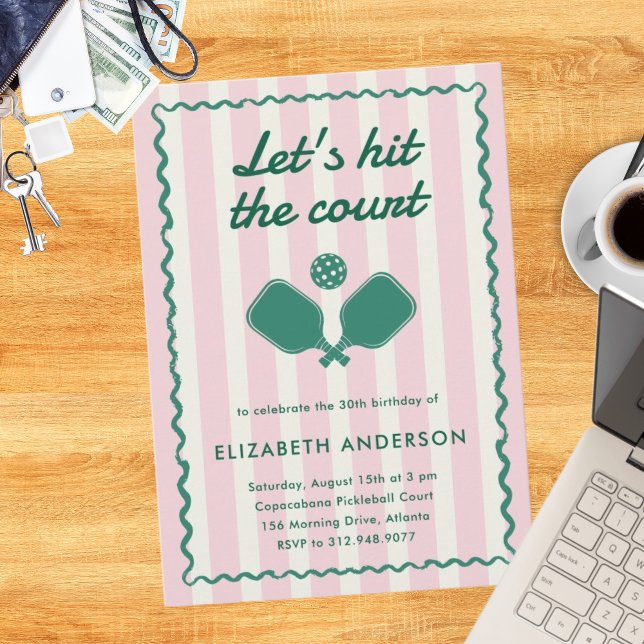 Convite Bolsa mensageifesta de aniversario elegante retror (Criador carregado)