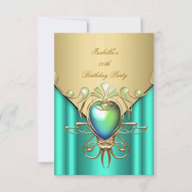 Convite Bolsa mensageifesta de aniversario elegante Verde  (Frente)