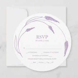 Convite Bolsas empilháveis de Placa RSVP de Lavanda Monogr