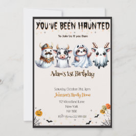 Convite Bom aniversário do Halloween