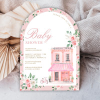 Bom Dia Bebê Rosa Café Francês Parisiense Chá de B