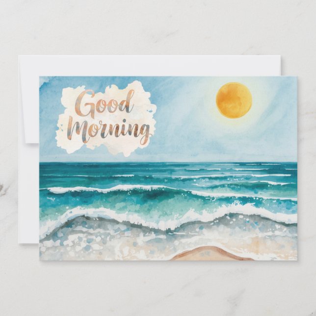 Convite Bom Dia Vida na Praia (Frente)