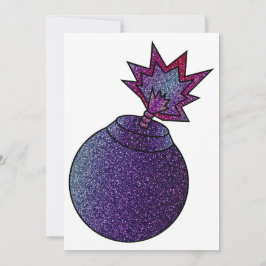 Convite Bomba Glitter Galaxy