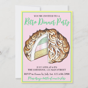 Convite Bomba Nua do Alasca - Janto Retro Party Dessert Co