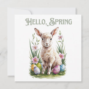 Convite Bomba, Ovos e Flores de Aquarelas de páscoa