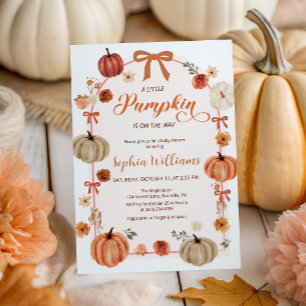 Convite Bombas de outono russas e Chás de fraldas de Arcos