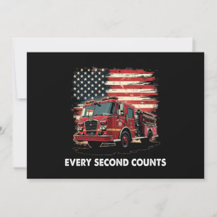 Convite Bombeiro Americano Flag Thin Red Line