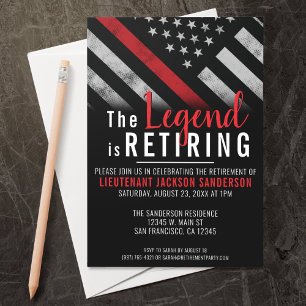 Convite Bombeiro Aposentadoria da Linha Vermelha