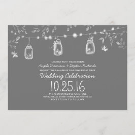 Convite bombeiro lança-mason jars casamento russo