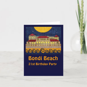 Convite Bondi Beach, aniversário de 21 anos