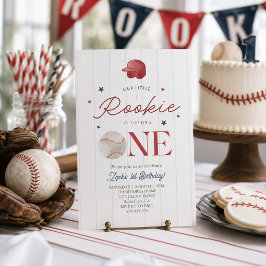 Convite Boné de beisebol iniciante Meninos 1º aniversário 