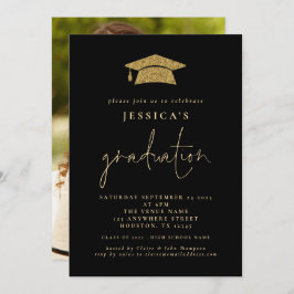 Convite boné de Formando Dourado para  de  de Graduação 20